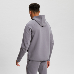 2025 hecho a medida en blanco lavado ácido hombres algodón Terry peso pesado Sudadera con capucha y pantalones acampanados conjunto Vintage Unisex chándal - Product Image 3