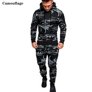 Men's Winter Outdoor Casual Sportswear <b>3D</b> Printed 2pcs Hooded Solid <b>Hoodie</b> and Pants Set Tracksuit Set - Product Image 1