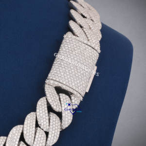 Los últimos accesorios más vendidos hicieron diamantes cultivados en laboratorio de Plata de Ley 925 con cadena cubana única y de estilo Hip Hop - Product Image 6