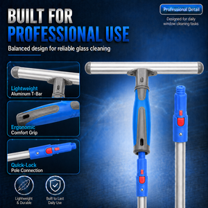 Nettoyeur de vitres <span class=keywords><strong>professionnel</strong></span> en aluminium en forme de T de 35 cm pour le nettoyage des vitres - Product Image 3