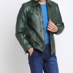 Chaqueta de Motociclista de Cuero Genuino para Hombre, Corte Clásico Ajustado, Resistente, Protectora para Invierno, Estilo Motero - Product Image 2