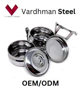 Hot Sale Stainless Steel Tiffin Box 2 Compartment Indian <b>Belly</b> Lunch Bento Box Food Grade for School Use 10x2 - Product Image 4