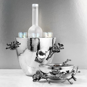 Cuenco de Metal decorativo contemporáneo, centro de mesa hecho a mano de lujo, acento escultórico de oro y plata para comedor - Product Image 4