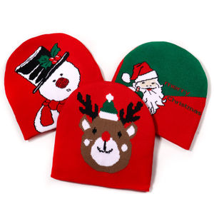Gorro Navideño de Terciopelo Grueso con Diseño de Logotipo Personalizado Bordado, Gorro de Santa Claus para Celebrar - Product Image 1