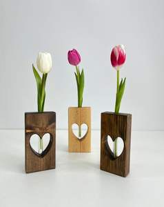 POT DE FLEURS EN BOIS FAIT À LA MAIN DE MEILLEURE QUALITÉ Décorations multiformes Vase à fleurs en bois de jardin pour la décoration intérieure avec le dernier design - Product Image 1