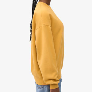 Nuevo diseño, temporada de invierno, sudaderas lisas para mujer, suéter holgado a la moda para mujer, Sudadera con cuello redondo bordada de felpa para mujer - Product Image 3