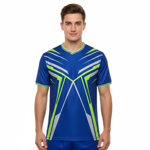 Maillot de football personnalisé, séchage rapide, respirant, antibactérien, extensible, polyester, uniforme d'équipe, vêtements de sport pour hommes, femmes, adultes, entraînement - Product Image 5
