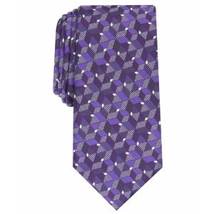 Cravatta e Papillon Alfani da Uomo Slim Geo Viola Taglia Unica - Product Image 1