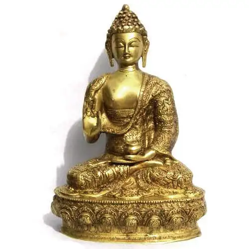 Latão terminado lord buda estátua em atacado e preço de fábrica religioso idol bronze para decoração de casa