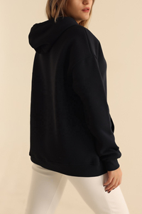 Sudadera con Capucha de Diseño Único, Talla Grande, Lisa, Teñida en Diferentes Colores, Sudadera de Manga Larga para Mujer en Venta, OEM - Product Image 5