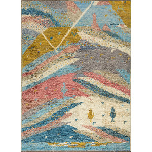 Tapis en laine noués à la main Zuri, faits à la main, grande surface, AFKW-128, nouveau tapis rectangulaire abstrait pour salon et couloir - Product Image 1