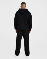 Sweat à capuche zippé surdimensionné noir et survêtement de jogging personnalisé pour hommes survêtement en coton épais survêtement de gym pour hommes meilleures ventes