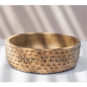 Luxury <b>Wooden</b> round Bread Basket Kitchen <b>Fruit</b> Bowl Decorative Storage with Elegant <b>Fruit</b> Basket Design - Product Image 1