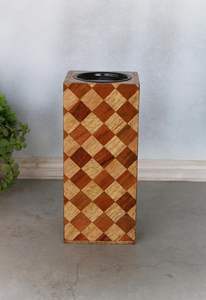 Candelabro de Madera Tallado a Mano, Soporte para Velas Marrón Único, Decoración de Hogar Coleccionable Antigua, Decoración con Velas - Product Image 4