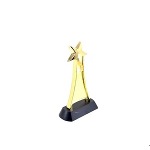 Trophée étoile d'or en métal à la demande pour le prix d'excellence des employés avec base de gravure personnalisée disponible au prix d'exportation - Product Image 3