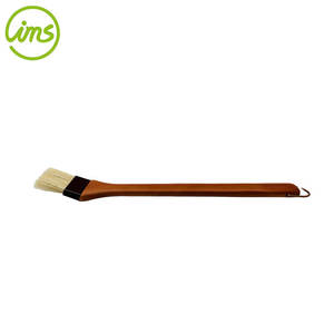 Brocha para Untar Salsas de Barbacoa con Cabeza Angulada, Mango de Madera, Cerdas de Jabalí, Antiadherente y Resistente al Calor para Asar - Product Image 3