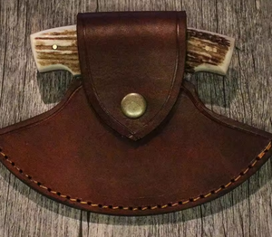 Cuchillo Cortador de Pizza Industrial de Acero Inoxidable Hecho a Mano al por Mayor, Herramienta Personalizada para Cortar Pizza con Mango de Asta y Funda de Cuero - Product Image 4