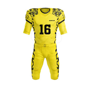 Uniforme de football américain personnalisé pour équipe, qualité supérieure, respirant, séchage rapide, jersey 100% polyester, ensemble short, options grandes tailles - Product Image 1