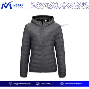 Chaqueta acolchada ligera para mujer, abrigo de invierno cálido con capucha para mujer, chaqueta acolchada larga elegante para exteriores, ropa informal para mujer - Product Image 2
