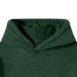 2025 Logo personnalisé unisexe sweat à capuche surdimensionné Vintage Gareen pull avec poche kangourou goutte épaule lavage à l'acide à capuche - Product Image 2