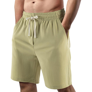 OEM Custom Cotton Summer Sweat Shorts for Men Breathable Workout Cargo Shorts with <b>Drawstring</b> Closure and Private Label Logo - Product Image 2