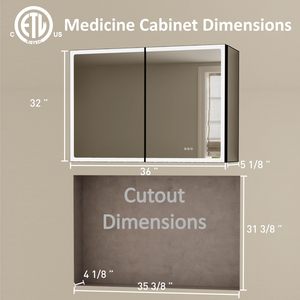 Moderno aluminio enmarcado montado en la pared LED iluminado baño botiquín espejo Control táctil brillo ajustable antivaho - Product Image 2