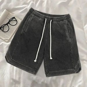 Nueva llegada pantalones cortos hombres Casual Jogger sudor Vintage ácido lavado pantalones cortos - Product Image 2
