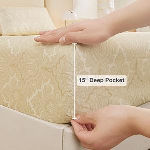 OEM ODM pris en charge, draps de lit de haute qualité à rayures, écologiques, 100% coton, 300 fils, résistants à l'eau, pour un usage domestique - Product Image 4