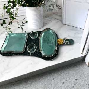 Luxury Wood Platter with Bowls for Party Occasions - Product Image 1
