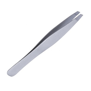Gray Rocks Top Selling Professional Stainless Steel Eyebrow Tweezers Precision Quality Beauty <b>Tool</b> <b>Pointed</b> Tip Bag Packaging - Product Image 1