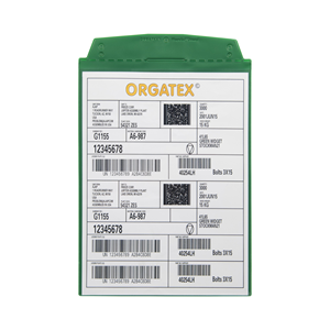 Portadocumenti con tasca trasparente, autoadesivo, DIN A5 verticale, Verde, 10 pz. / Confezione.- SDSK/5210-05 - Product Image 1