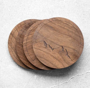 ชุดจานรองแก้วไม้ทรงกลมพิมพ์ลายวอลนัทคลาสสิกสำหรับบ้านแผ่นรองแก้วสำหรับใส่น้ำชายามเย็นหรือแผ่นรองแก้ว - Product Image 4