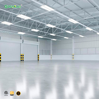 Luminaria Lineal de Alta Bahía Comercial con Certificación ETL DLC, Iluminación LED Industrial con Lente de PC Antideslumbrante para Taller