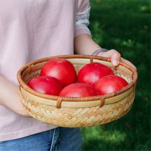Unique Design Handmade Natural Eco-friendly Sustainable Bamboo Fruit <b>Storage</b> <b>Basket</b> for Home & Kichen Decoration Best Selling - Product Image 3