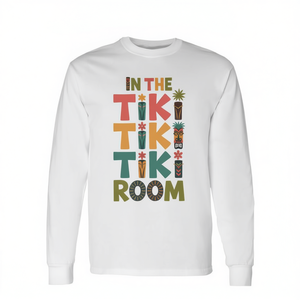 Camiseta de Manga Larga con Totems Tropicales del Parque Temático Tiki Adventure para Uso Promocional - Product Image 2