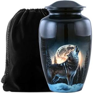 Urnes humaines élégantes en métal faites à la main pour les cendres adultes Memorial Home Decor Design artistique Urnes humaines en métal durables - Product Image 2