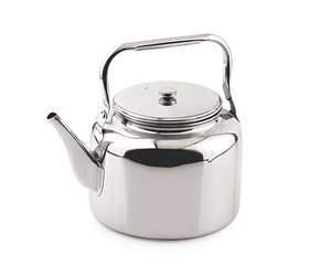 Stainless Steel Tea & Coffee Kettle with Lid Folding Metal Handle (<b>Chrome</b> Finish Mirror <b>Polish</b>) 1L Capacity for Home & Hotel Use - Product Image 1