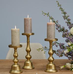 Bougeoir pilier en aluminium nickelé pour salon et pilier de bougie de table fait à la main décoratif de Noël - Product Image 4