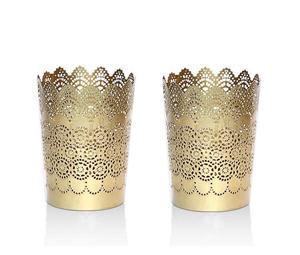 Handmade Iron <b>Tealight</b> Candle Holder Set Latest Arrival Irregular Shape Fancy Home Decor Includes Three Pieces for Christmas - Product Image 4