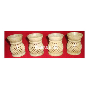 Indian Wholesaler and Manufacturer Handmade Natural Soapstone Carving Aroma <b>Oil</b> <b>Burner</b> for Home Decoration in Bulk Quantity - Product Image 1