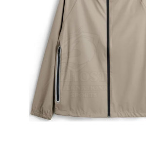 Conjunto Cortavientos Ligero Unisex, con Capucha, Cierre Frontal, Diseño Deportivo de Color Sólido, Manga Larga, para Adultos, Ropa de Primavera - Product Image 6