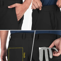 Short de golf léger et extensible pour homme avec tissu à séchage rapide, entrejambe de 9 pouces, fermetures à glissière cachées