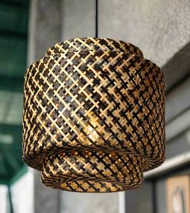 Pantalla de bambú natural hecha a mano, diseño de transición de granja antiguo redondo para decoración del hogar, vivienda interior, fiesta y vacaciones - Product Image 1