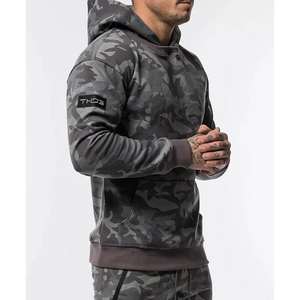 Bestex เสื้อมีฮู้ดผ้าคอตตอนเฟรนช์เทอร์รี่กำหนดเองสำหรับผู้ชายและผู้หญิงโอเวอร์ไซส์พิมพ์ลายพิมพ์พัฟแบบรูดซิปขึ้น - Product Image 3