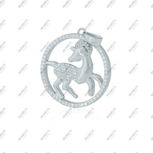 Pendentif de luxe du zodiaque ARIES, diamant Moissanite VVS, bijoux tendance pour femmes au meilleur prix - Product Image 3