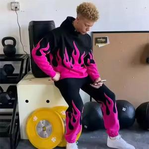 Conjuntos Deportivos de Invierno Unisex Personalizados, con Sudaderas con Capucha y Pantalones Acampanados, Transpirables, Resistentes al Viento, con Estampado 3D - Product Image 3