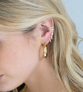 เครื่องประดับต่างหูคลาสสิกสำหรับผู้หญิงเครื่องประดับเงินสไตล์ Boho 925เงินสีขาวโทแพซต่างหูแฮนด์เมด - Product Image 2