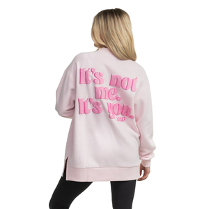 Sudaderas de Felpa de Algodón con Estampado Personalizado, Cuello Redondo, Hombros Caídos, Diseño de Insignia en la Parte Delantera, Holgadas, Gruesas y Cálidas para Mujer, Tallas Grandes, OEM - Product Image 4