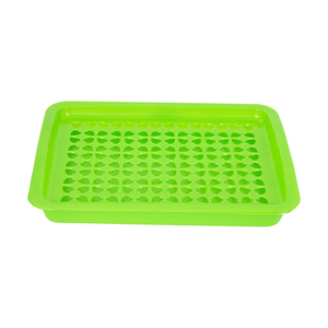 Bac de préparation rectangulaire en plastique à rebord haut pour cuisine, avec drain et rangement, idéal pour restaurant et usage domestique - Product Image 4