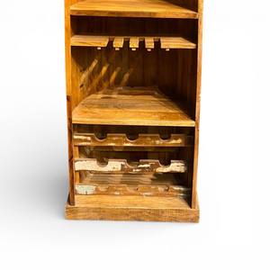 Antique Boat Style Book Rack Industrial Rustic Folding Book Storage Furniture for Home Office Living Room Bedroom or Hotel - Product Image 3